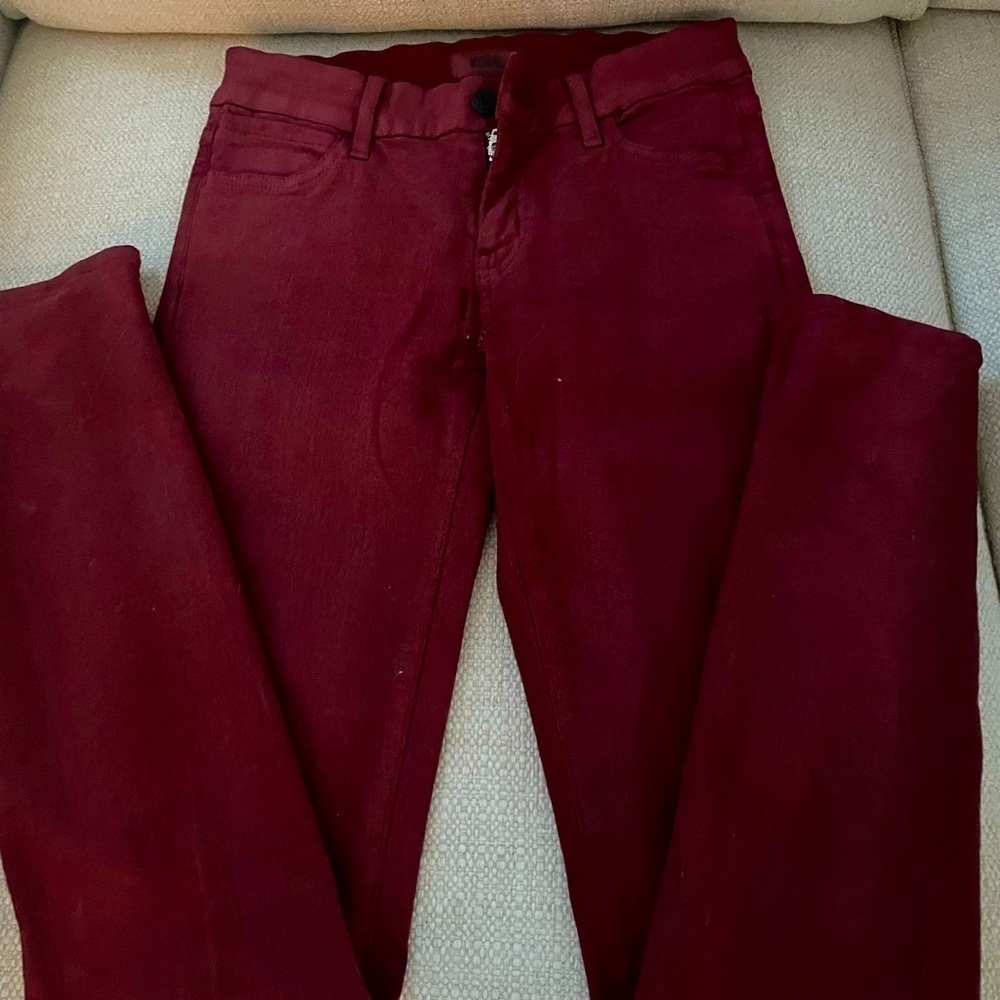Burgundy Coated Jeans​​​​​​​